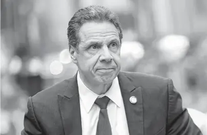  ?? JEENAH MOON/THE NEW YORK TIMES ?? Gov. Andrew Cuomo said he had “learned an important lesson” after harassment allegation­s surfaced.