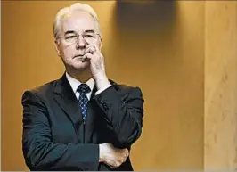  ?? FABRICE COFFRINI/GETTY-AFP ?? Health and Human Services Secretary Tom Price said he regretted creating a distractio­n.