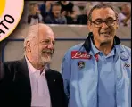  ??  ?? TANDEM Aurelio de Laurentiis con Maurizio Sarri