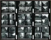  ??  ?? Planche-contact de prises de vues réalisées par Gabriele Basilico à Beyrouth en 1991.