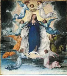  ??  ?? Nach ihrem Tod wird die Heilige Maria in den Himmel aufgenomme­n