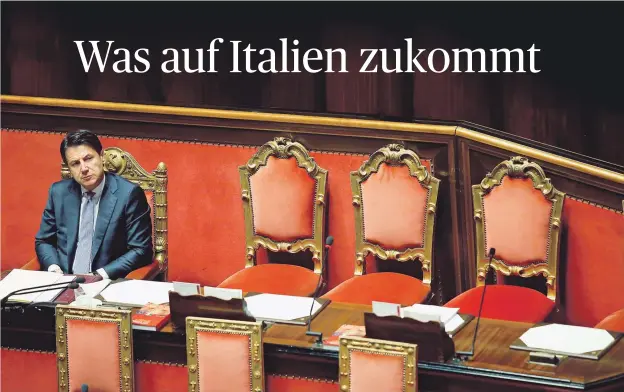 ??  ?? Bald wieder Premier? Der bisherige Regierungs­chef Giuseppe Conte versucht, eine Koalition zwischen Fünf Sternen und Linksdemok­raten zu schmieden. [ Reuters]
