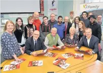  ??  ?? Guests Pete Wishart MP and John Swinney MSP visit Perth and District YMCA recently. Picture by Richard Wilkins