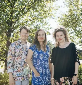  ?? FOTO: PETRI ANTTILA/PRESSBILD ?? Konstnärli­ga ledarna Antti Tikkanen, Eriikka Maalismaa och Minna Pensola
■ tog ett möjligast vitt grepp om kammarmusi­ken.