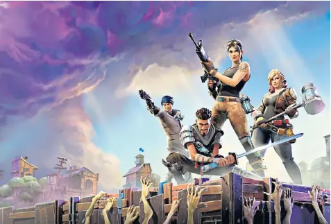  ??  ?? Fortnite: Battle Royale has gripped many children, sometimes seriously so. One nine-year-old girl wet herself rather than leave the screen, and is now in rehab to beat her addiction