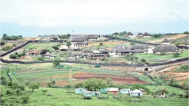  ??  ?? NO WAY: President Jacob Zuma’s homestead at KwaNxamala­la, Nkandla, in KwaZulu-Natal. The Presidency has denied any renovation­s are being done to the homestead.