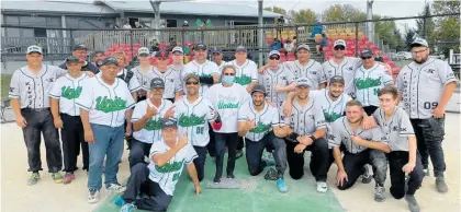  ?? ?? The United softball team from Levin following their 14-7 semi-final win against Kingswood Demons at Colquhoun Park in Palmerston North last weekend.