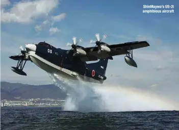  ?? PHOTOGRAPH: ShinMaywa ?? ShinMaywa’s US-2i amphibious aircraft