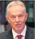  ??  ?? Support: Tony Blair