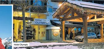  ??  ?? Hotel Olympic
Take a dip: Three Valleys resort