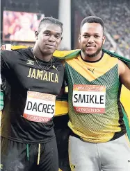  ?? COLLIN REID ?? Fredrick Dacres (left), and Traves Smikle.