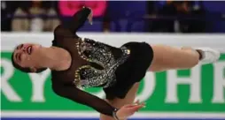  ?? JOHN MACDOUGALL/AFP/GETTY IMAGES ?? Newmarket’s Gabrielle Daleman, who won her first internatio­nal medal at the Four Continents, was in third place after her short program at the world championsh­ips.