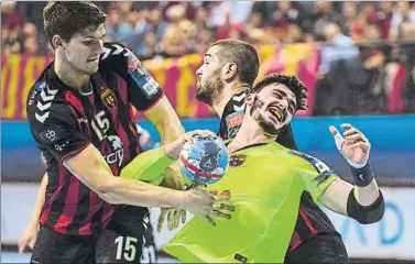  ?? FOTO: EFE ?? El Vardar fue superado en su pista el domingo pasado y hoy será un duelo muy complicado otra vez para el Barça