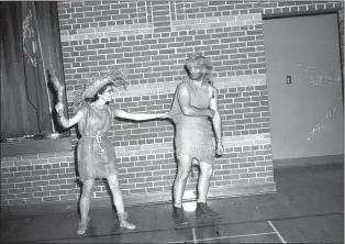  ?? Galt Archives photo 1975231508­1 ?? Two winners of the Sadie Hawkins Dance costume contest in 1956.