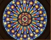  ??  ?? Stained-glass windows have been used in Britain since the 7th century