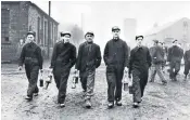  ??  ?? Heroes: Phil Robinson, 91, top, and Eric Crowch, 93, right. Left, Bevin Boys at the Prince of Wales Colliery, Pontefract, in 1944