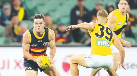  ??  ?? It would have been difficult to reintegrat­e Brad Crouch into the Crows after wanting to leave, says former club assistant coach Scott Camporeale.