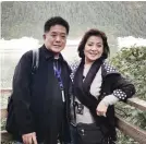  ??  ?? CRUISE COORDINATO­R Aida Uy of Cebu Fortune Travel with son Mitchell.