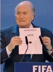  ?? EPA ?? Joseph Blatter, 79 anni, dimissiona­rio n° 1 della Fifa
