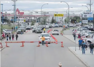  ??  ?? Getting into, and out of, the parking lot at SaskTel Centre can be a frustratin­g experience.