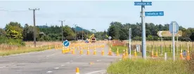  ?? Photo / Nikki Carroll ?? SH57 roadworks are being carried out between Tararua Rd and the SH1 intersecti­on at the end of Kimberley Rd.