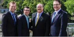  ?? SUBMITTED PHOTO ?? Interim caucus leadership for UCP (left to right): Deputy Leader Calgary-West MLA Mike Ellis, Interim United Conservati­ve Party Leader Nathan Cooper, House Leader Calgary-Fish Creek MLA Richard Gotfried, Caucus Whip Rimbey-Rocky Mountain House-Sundre...