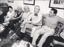  ?? Provided photo ?? U.S. Sen. Daniel Patrick Moynihan, D-N.Y., second from right with a group of constituen­ts, wasn’t happy when New York’s old Penn Station was knocked down.