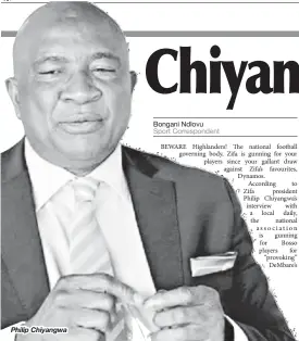  ??  ?? Philip Chiyangwa