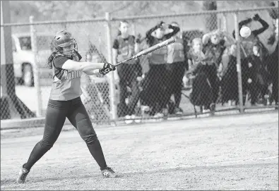  ?? File photo by Ernest A. Brown ?? Sophomore Jill DePari, seen here in a win over St. Raphael earlier this month, helped the North Smithfield softball team claim the Division II regular season title by winning 16 straight games. The Northmen defeated Mt. Hope, 13-2, Wednesday.