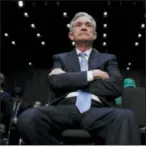  ?? THE ASSOCIATED PRESS ?? Jerome Powell, President Donald Trump’s nominee for chairman of the Federal Reserve, sits in the audience Nov. 28, 2017, before being called to testify during a Senate Banking, Housing, and Urban Affairs Committee confirmati­on hearing on Capitol Hill...