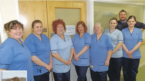  ?? 25_08communit­ynurse24 ?? Campbeltow­n’s community nurse team from left to right: SN Anne Crossan, SN Gayle Scougall, HCA Patricia Johnstone, SCN Aileen Rodger, SN Hilary Lawrie, HCA Donna Graham, SCN Fiona Brodie, Housing Support Officer Raymond Harvey.