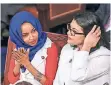 ?? FOTO: DPA ?? Ilhan Omar (l.) und Rashida Tlaib im US-Kongress.