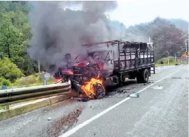  ?? ESPECIAL ?? Habitantes de El Aguaje bloquearon una carretera para exigir apoyos.