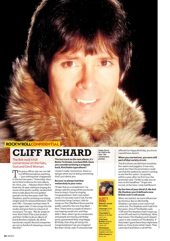  ??  ?? Super furry: Sir Cliff in his late-’70s renaissanc­e period.