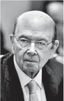  ?? OLIVIER DOULIERY/ABACA PRESS ?? Commerce Secretary Wilbur Ross said the process has started to print the census without the citizen question.