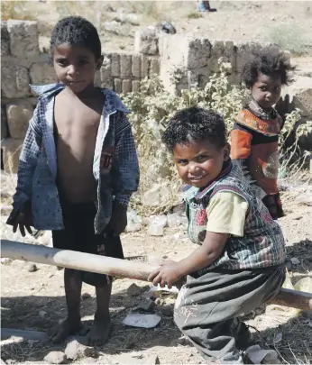  ?? EPA ?? Yemeni children are among the most vulnerable to the hardship caused by Yemen’s conflict. Fighting since 2014 has killed about 130,000 people and displaced millions