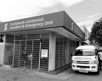  ??  ?? The University Hospital of the West Indies faced an emergency scare last week in its Accident and Emergency Department