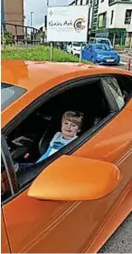  ?? NOAH’S ARK CHARITY ?? Harrison got the chance to sit in a Lamborghin­i for his fifth birthday