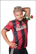  ?? CONTRIBUTE­D ?? MLS has apologized to Atlanta United striker Josef Martinez for posting this posed photo of him in a Valentine’s Day soccergram on the league’s website. “That was a photo that we were just joking around and they never told me it was going to go out,”...