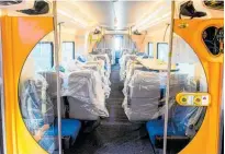  ?? Photo / Waikato Regional Council ?? An interior view of one of the new carriages to be used on the Hamilton to Auckland commuter rail service.