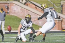  ?? L.G. PATTERSON/ASSOCIATED PRESS FILE PHOTO ?? Vanderbilt’s Sarah Fuller kicks off Saturday against Missouri in Columbia, Mo. Fuller became the first female to play in a Southeaste­rn Conference football game.