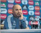  ?? FOTO: EFE ?? Sampaoli, en rueda de prensa