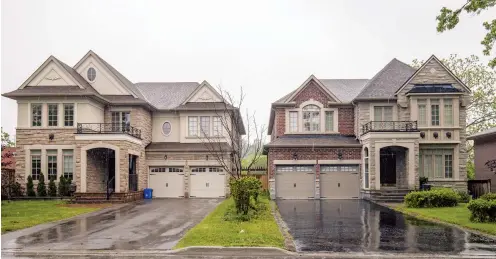  ??  ?? Luxury homes in Richmond Hill, Ont.: The real estate industry has a ‘deplorable’ track record when it comes to flagging dubious transactio­ns