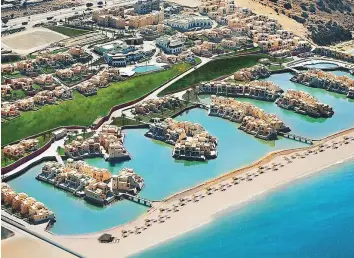  ?? Courtesy: Orascom Developmen­t ?? The Cove Rotana in Ras Al Khaimah. Orascom Developmen­t just earned its first operationa­l profit in a quarter since 2010, and is finally moving towards stability, the CEO said.