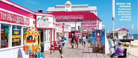  ??  ?? BESIDE THE SEASIDE:
Traditiona­l attraction­s on the pier at Great Yarmouth