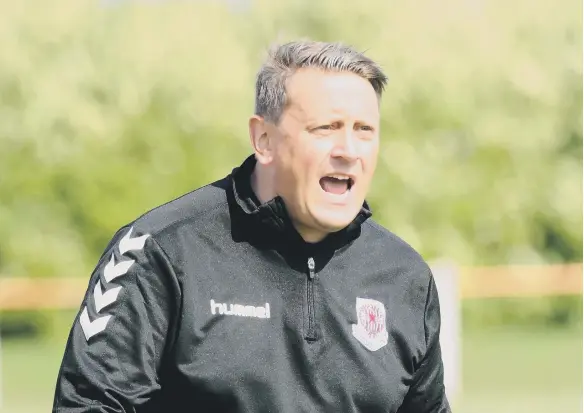  ??  ?? Seaham Red Star manager Mark Collingwoo­d.