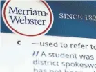  ?? JENNY KANE/AP ?? Dictionari­es are among the books flagged in a Florida school district for inappropri­ate sexual content.