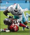  ?? ANDRES LEIVA / THE PALM BEACH POST ?? Despite dealing with a serious hip problem, center Mike Pouncey says he has had his best season.