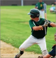  ?? Photos by Teri Seibert ?? Newtown Legion’s Brett Smeraglio gets ready to unleash some power.