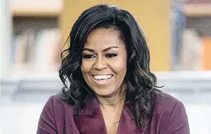  ?? Oim Bennett / Getty ?? Michelle Obama a la biblioteca de Tacoma (Washington) en una imatge del 2019